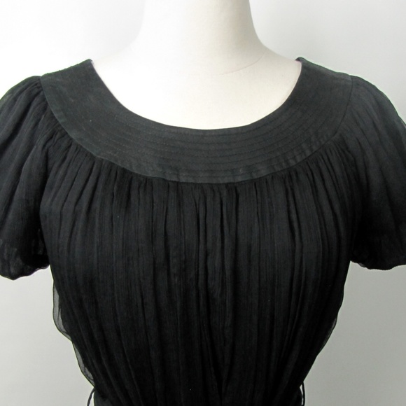 Catherine Malandrino Black Silk Bubble Dress Sz 0 - Picture 6 of 7